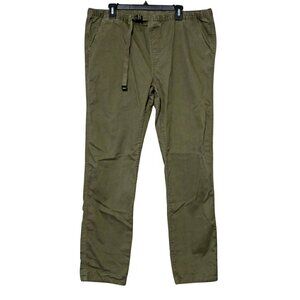 prAna High Rock Pants Cargo Green Organic Cotton Tapered Leg Men's XXL 38"x31"